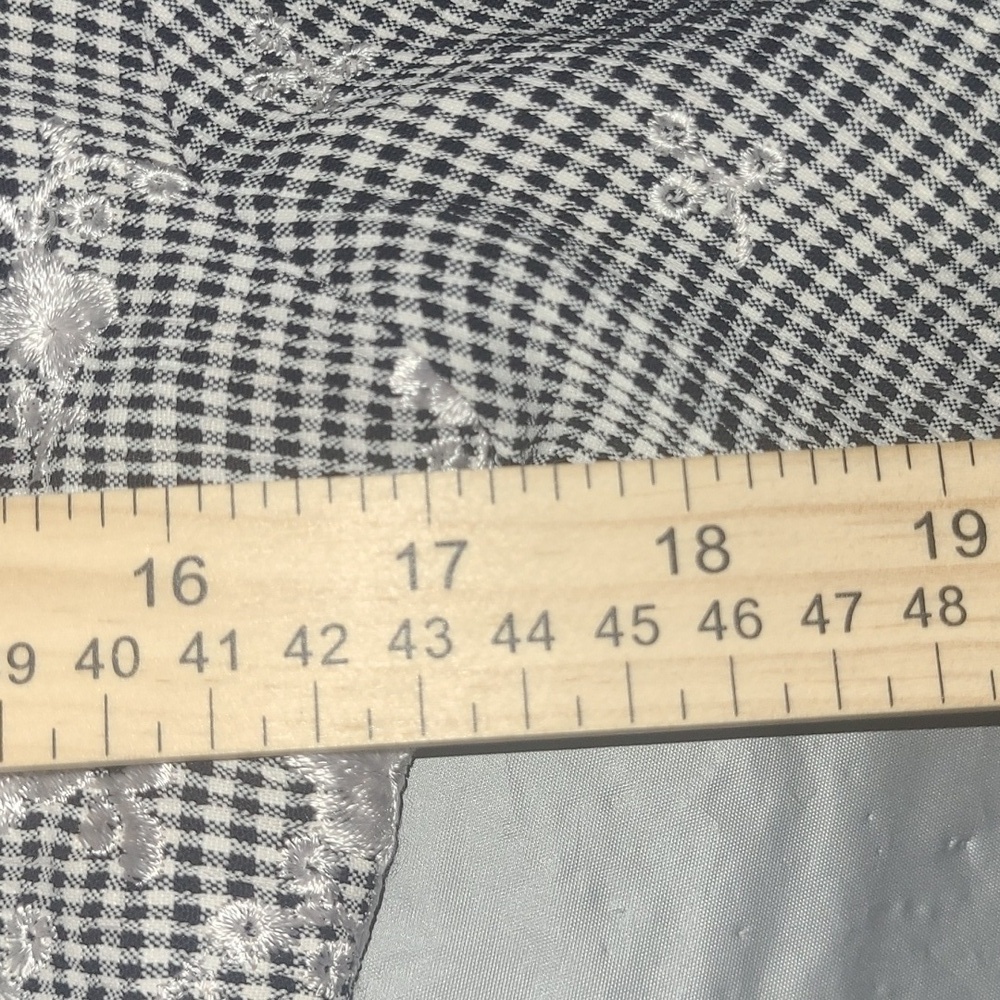 ๐ค Vintage Coquette Maxi Gingham Bolero Overlay Size 8 Mobwife Estate Collectio - Picture 10 of 14